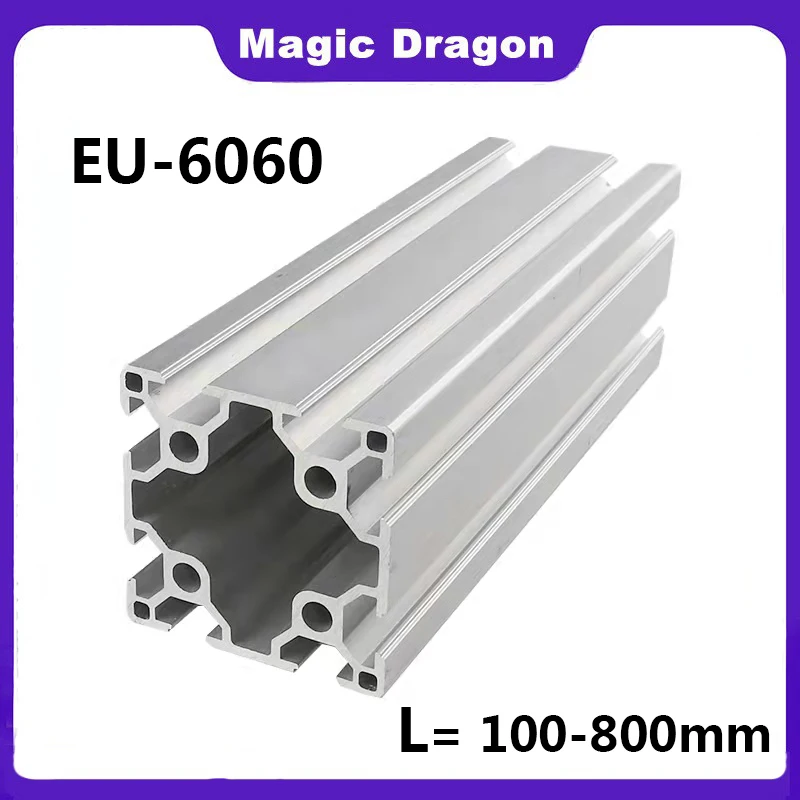 1PCS Double Slot 6060 T-Slot Aluminum Extrusions 60x60mm Anodization Aluminum Profile Frame for CNC Laser Engraving Machine