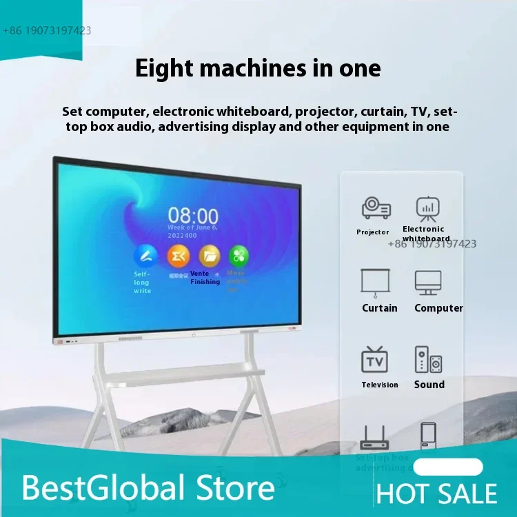 75inch All-in-One Smart Digital Interactive LED Panel Touch Screen TV OEM Whiteboard