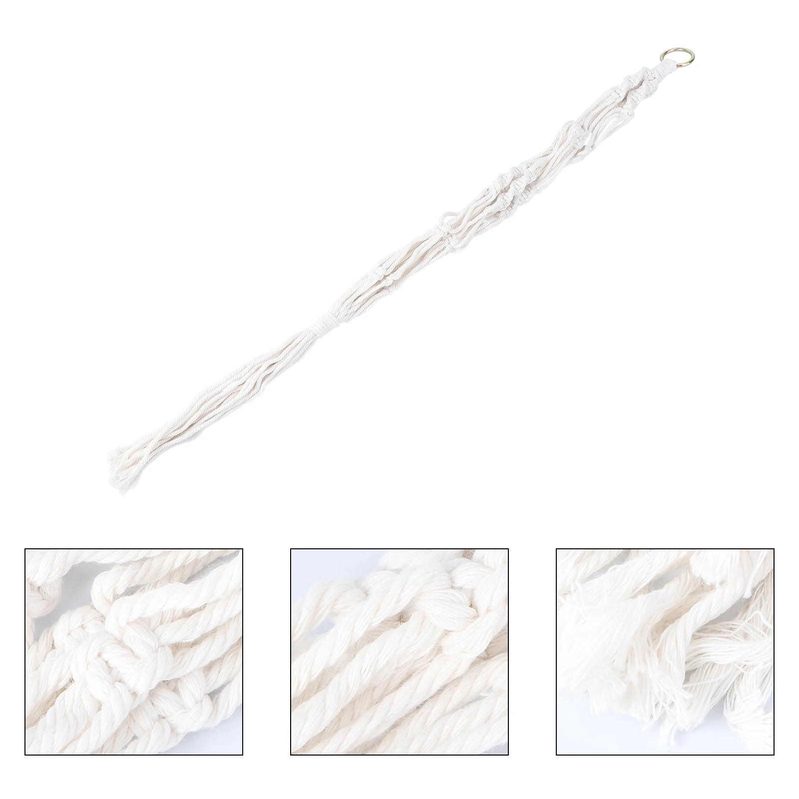 

2Pcs Cotton Rope Hanging Basket Hand Knitted Plant Holder for Indoor Outdoor Decor Wall Mounted Space Saving Flowerpot String