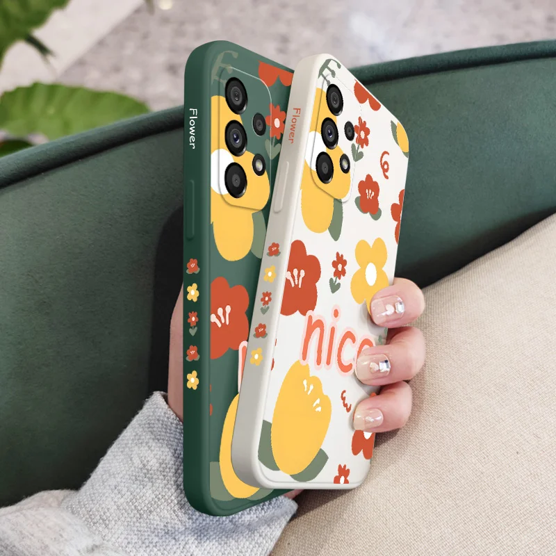 サムスンギャラクシー,ギャラクシーa73,a53,a33,a23,a13,a03,a72,a52,a52s,a32,a22,a12,a02,a02s,a71,a51,黄色の花のケースa31、a21s、4g、5g