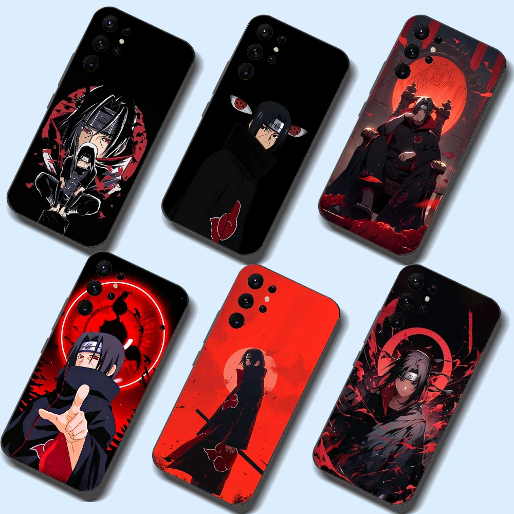 Amine U-Uchiha L-ltachis Phone Case For Samsung Galaxy A52 A12 A51 S21 Edge S22ULTRA S23 S20LITE Plus Ultra Black Cover