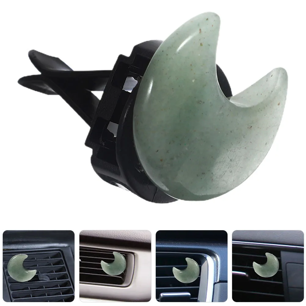 

2Pcs Car Vent Clips Moon Shaped Air Freshener Aroma Diffuser Small Air Outlet Clip Car Interior Accessories Cute Vent Clip