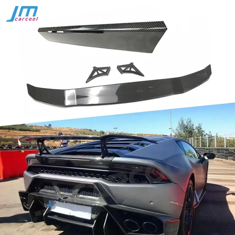 

Carbon Fiber Car Rear Bumper Trunk Boot Spoiler Lip Wings Case For Lamborghini Huracan LP580 LP610 2014-2018