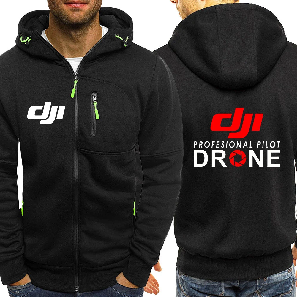 2024 Dji Professional Pilot Drone Men New Printed Spring and Autumn Casual Hot Sale Zipper Hooded Classics Versatile Coat Tops