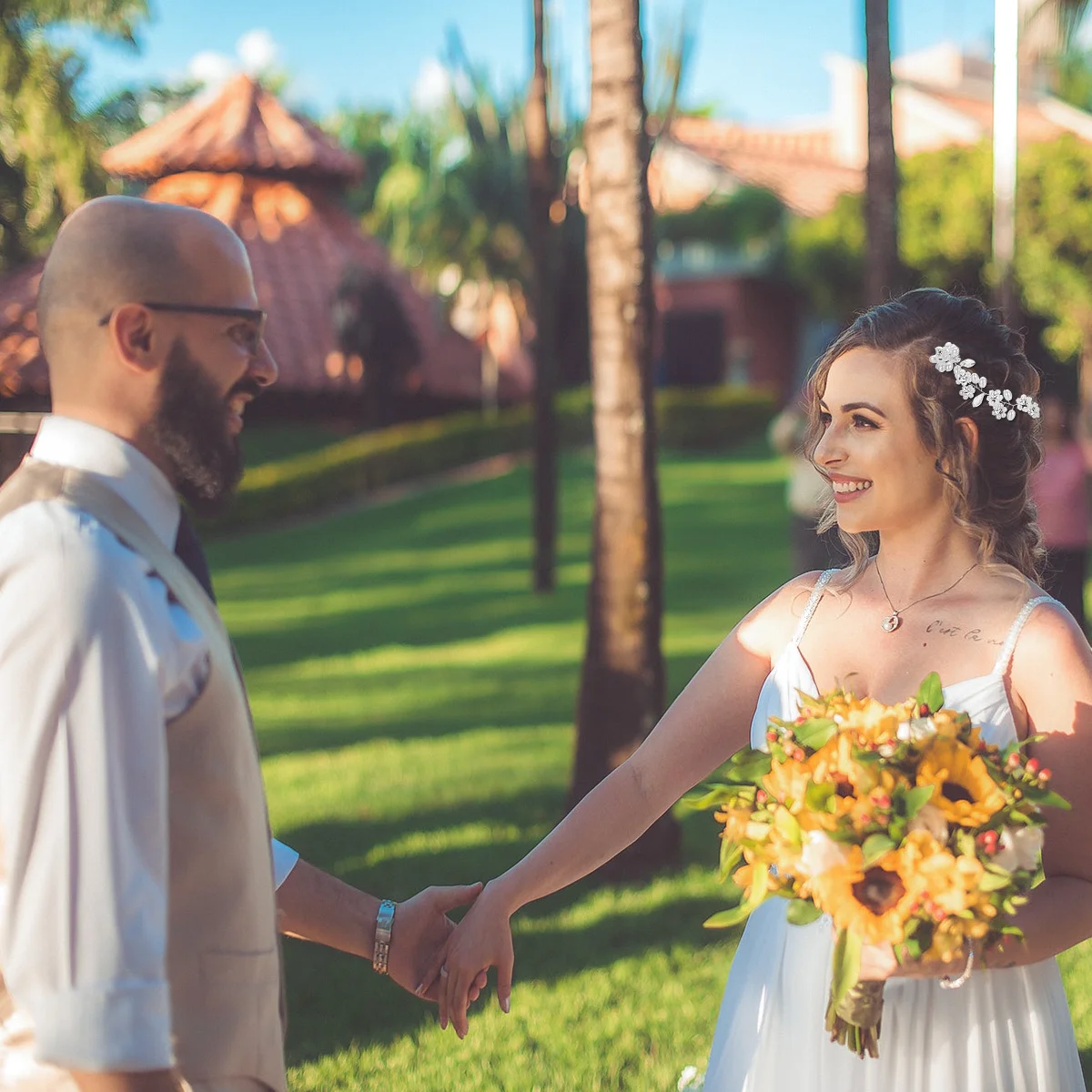 

Double Hair Comb Pearl Crystal Bridal Hair Accessories Elegant Wedding Headdress Prom Party Decoration Bridal Comb