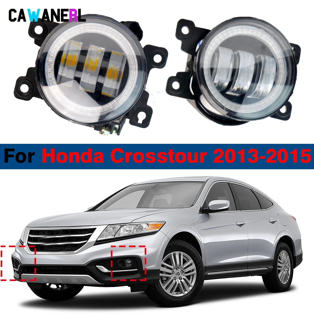 1 Pair 30W Car Error Free LED Fog Light Daytime Running Lamp Angel Eye DRL H11 12V For Honda Crosstour 2013 2014 2015