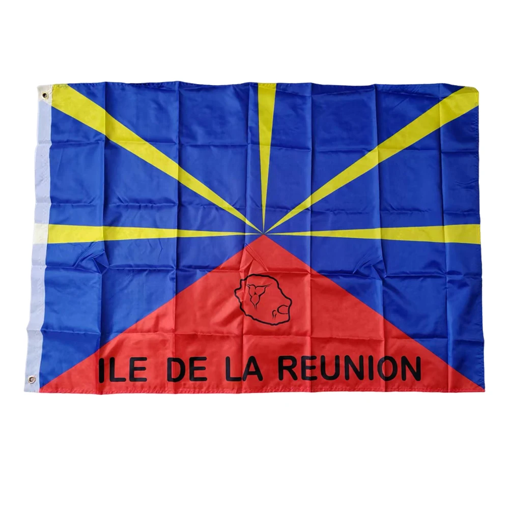 Flagnshow 100% Polyester  Réunion Island Flags