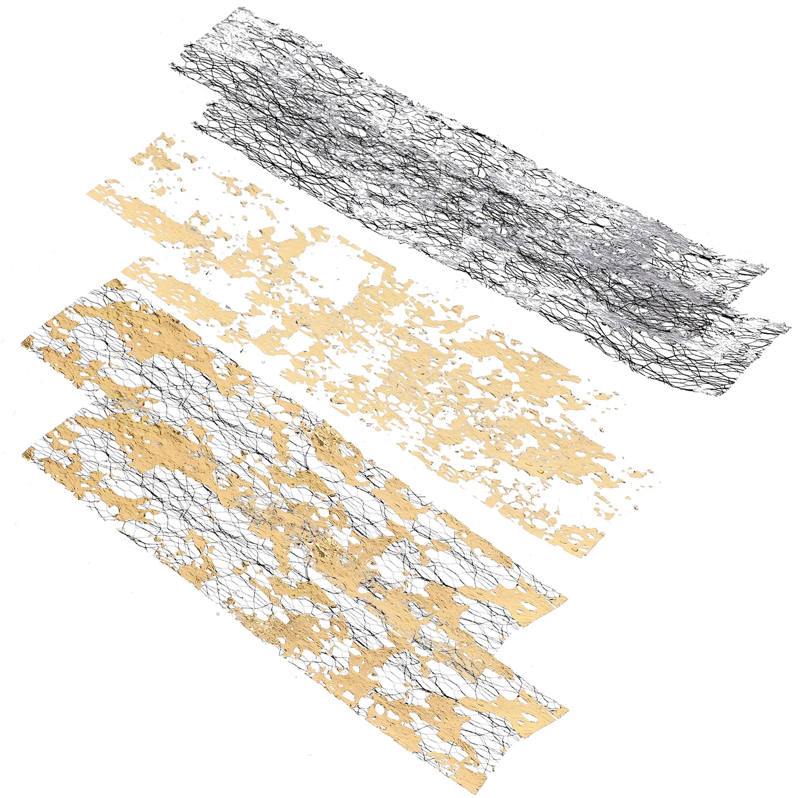 

6Pcs Nail Art Gold Foil Glitter Flakes Glossy DIY Nail Charms Manicure Accessories Set DIY Manicure Jewelry Imitation Foil