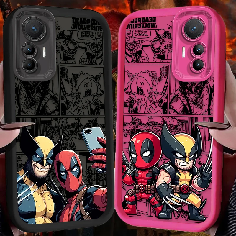 Marvel Deadpool Wolverine Case for Xiaomi 11 Lite 5G NE 13T 12T 11T 13 12 M6 Pro 4G POCO X6 X5 X4 GT X3 NFC F3 F4 F5 F6 M5S C65