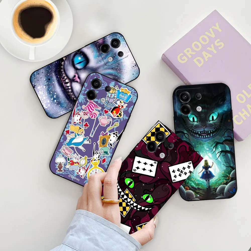 Disney Cheshire Cat Alice in Wonderland Phone Case For Oneplus 6 7 7T 8 8T 9R NORD 2 3 ACE 2V CE 2 CE 2 LITE 5G Silicone Case