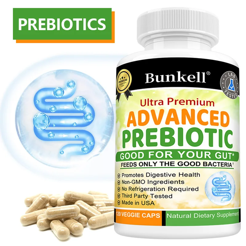 Prebiotics Capsules, Prebiotic Fiber Supplement, Support Gut Environment, Digestive Wellness & Intestinal Comfort for Men Women