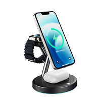 APMAST 3 in 1 Wireless Charging Station for Apple Mag-Safe Charger 15W Fast Magnetic Mag-Safe Charger Stand Supply