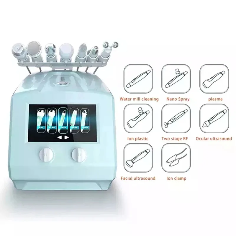

8 in 1 Hydro Water Oxygen Jet Machine Pore Cleaner Facial Massage Exfoliator Skin Whitening Skin Care Device