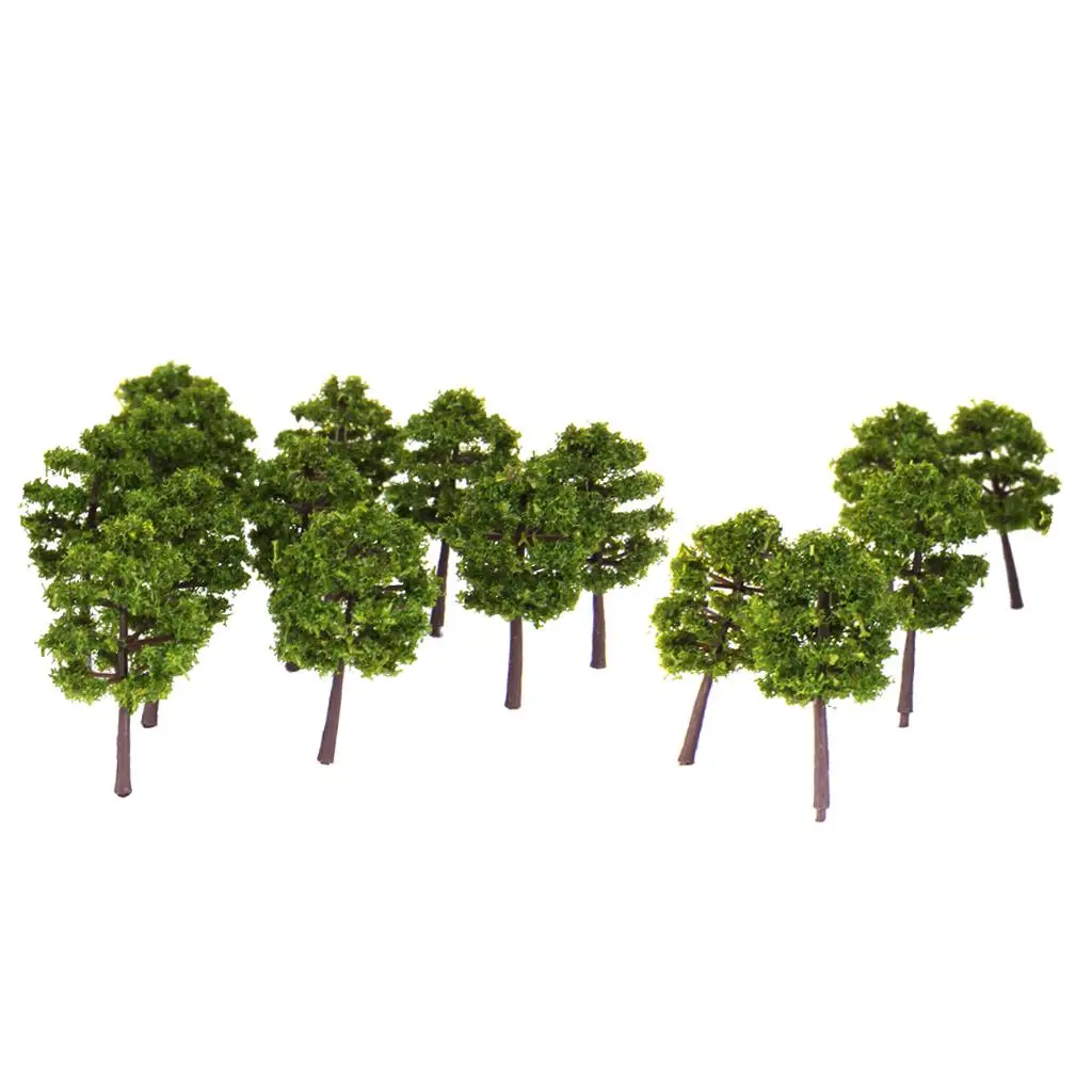 40Pcs 1/250 Model Trees Deep Green for N Scale Railroad Building Architecture Park Garden Yard Road Layout 50mm