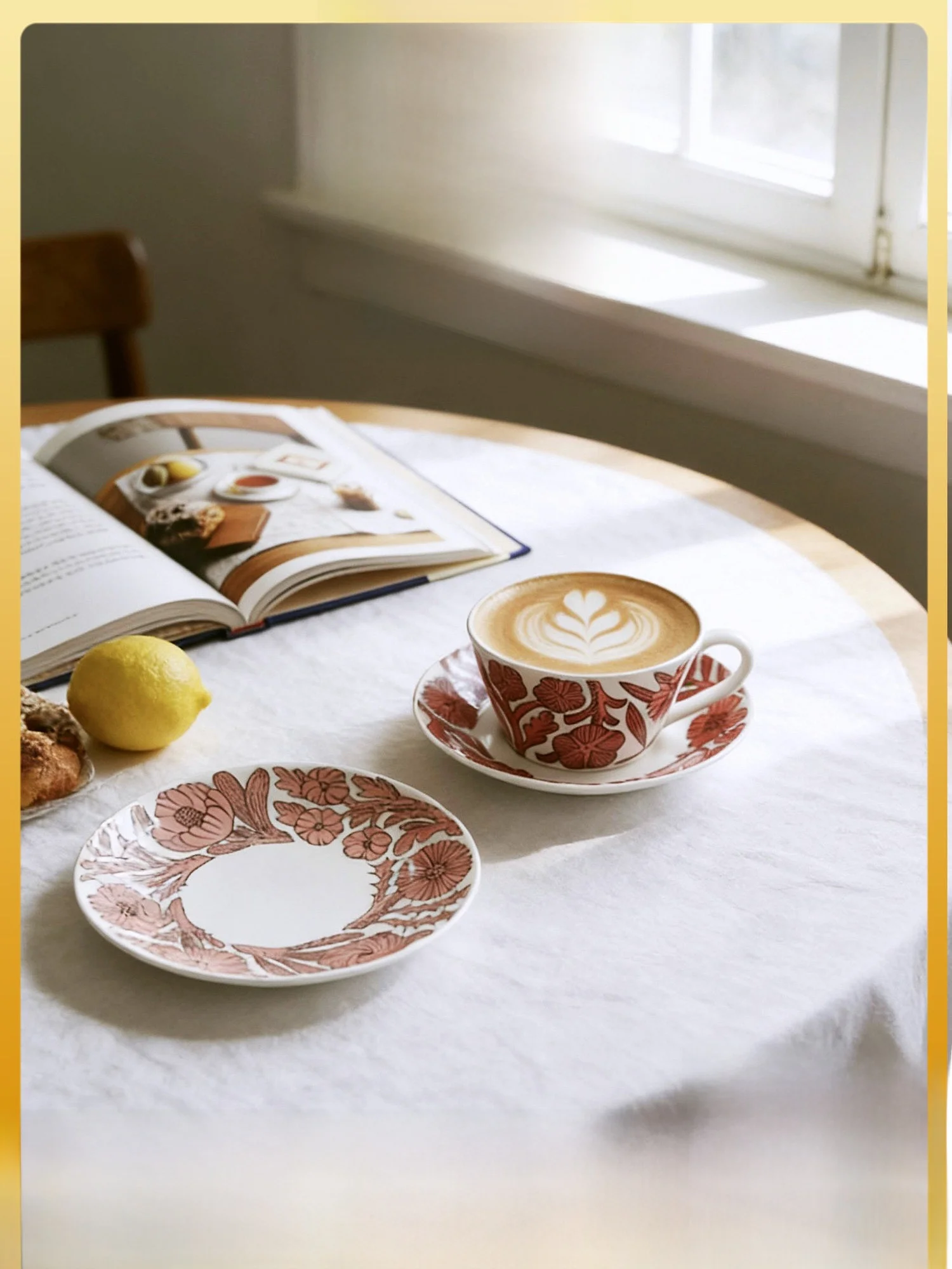 

Gustsberg JunI Series Bone China Coffee Cup Plate Dining Plate Handmade Cerc Tea Set for Busin Gifts And Home Use