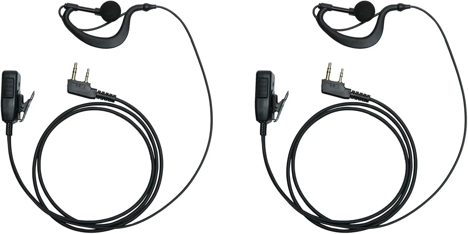 Walkie Talkie Earpiece with Mic Compatible with Baofeng UV-5R BF-F8HP BF888S UV82 Kenwood NX1200 NX1300 Retc RT15 RT21 RT22 RT68