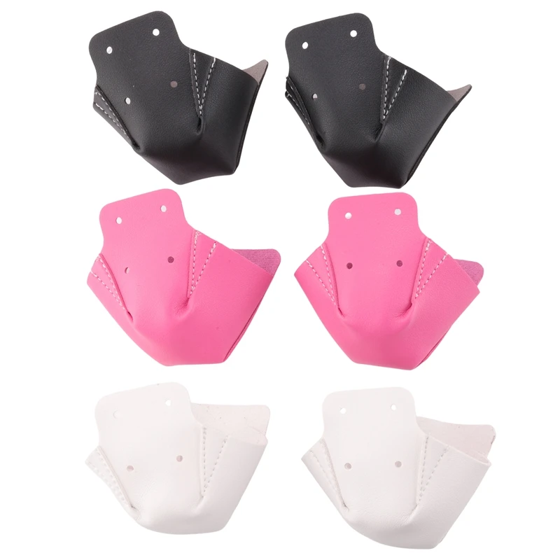 3 Pair Roller Skates Toe Cap Guards PU Roller Skate Cap With 4 Holes Toe Cap Guard Protectors