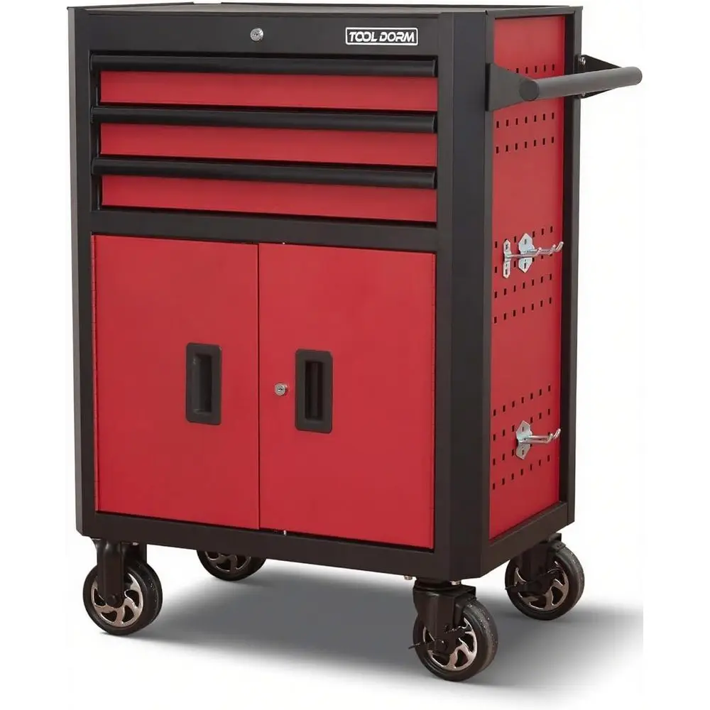 

Heavy-Duty 18.5 Deep Mobile Tool Chest with 3 Drawers & 2-Door Cabinet, 40 Tall Garage Organizer