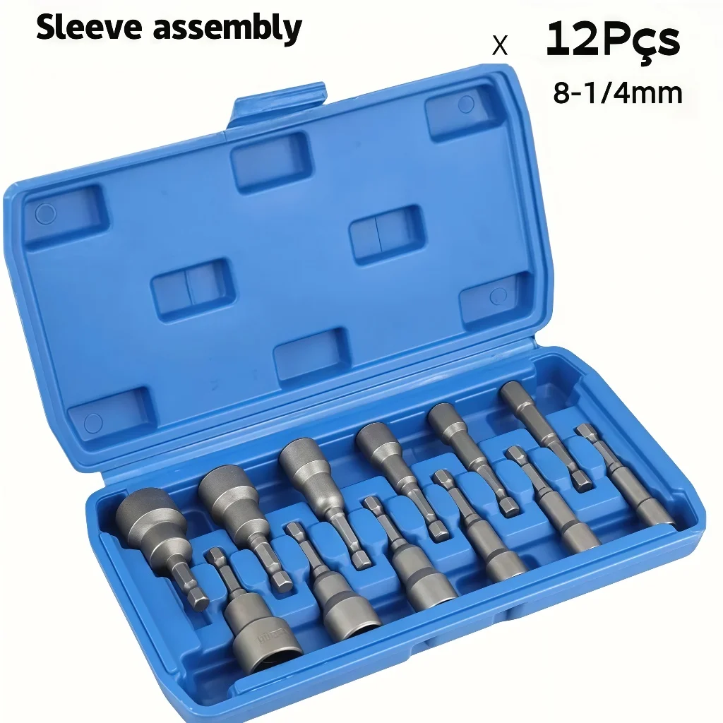 

Набор из 12 сильных магнитных отверток - набор магнитных насадок из хромованадиевой стали, набор сильных магнитных отверток с шестигранными головками, аксессуары для электрических дрелей, набор насадок для аккумуляторных дрелей-отверток, подходит для элек