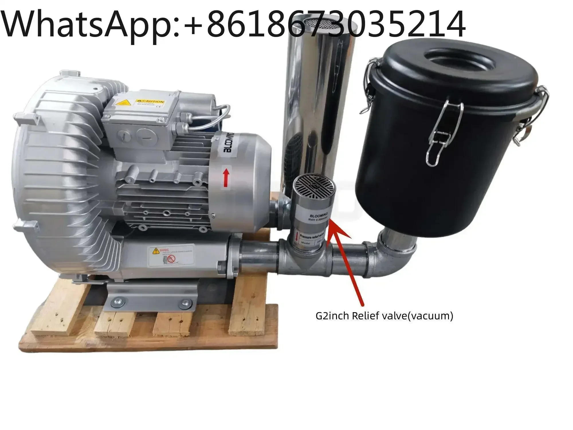 PT  G2 1/2inch 75mm SS muffler For7.5KW High pressure Regenerative blower  Gas Pump CNC Router Vacuum Pump