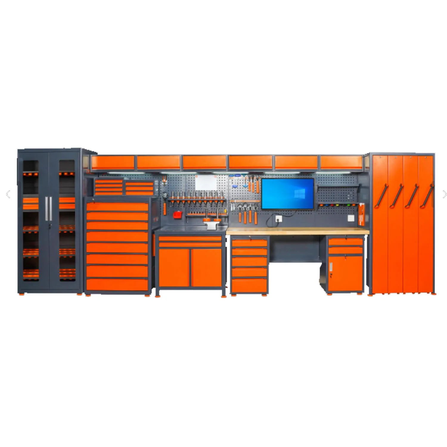 

Combination Tool Cabinet Workshop Factory Machining Center Organizer with Lock Tray Tool Rack Cabinet