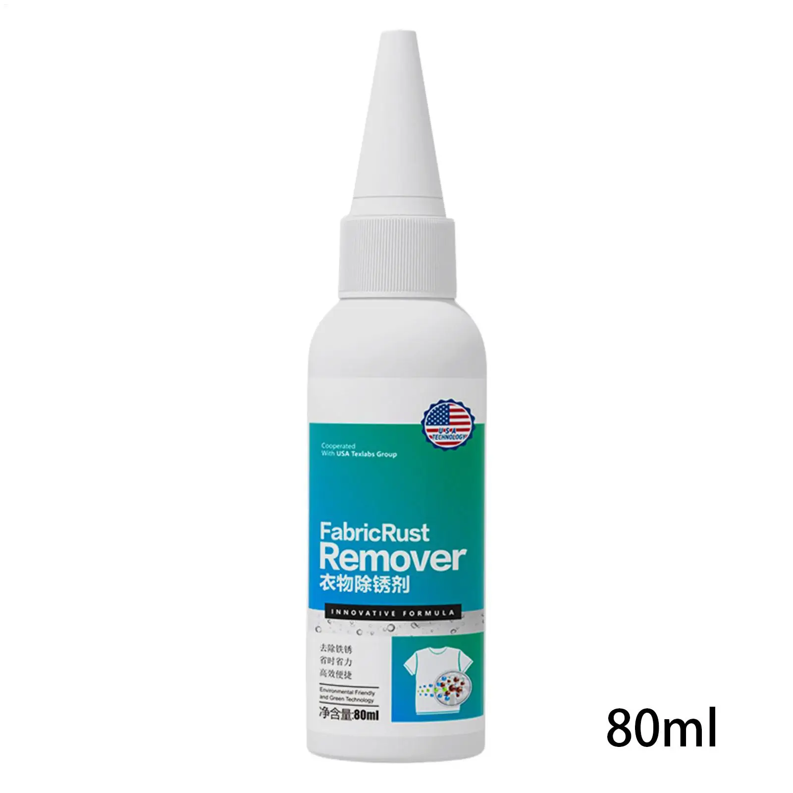 Rust Stain Clean 80ml Fabric Rust Remover Garment Stubborn Stain Cleaner Waterless Clothing Cleaning Clothes Cleansing Agent