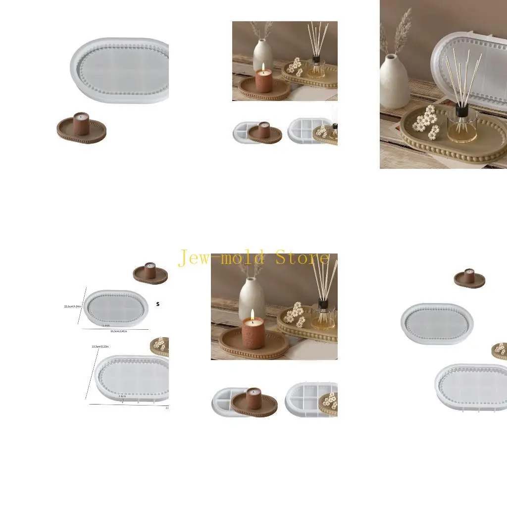 

C71B Practical Oval Plate Flexible Silicone Tray With Sturdy Base Great For Dining Table Setting and Event Daily Use