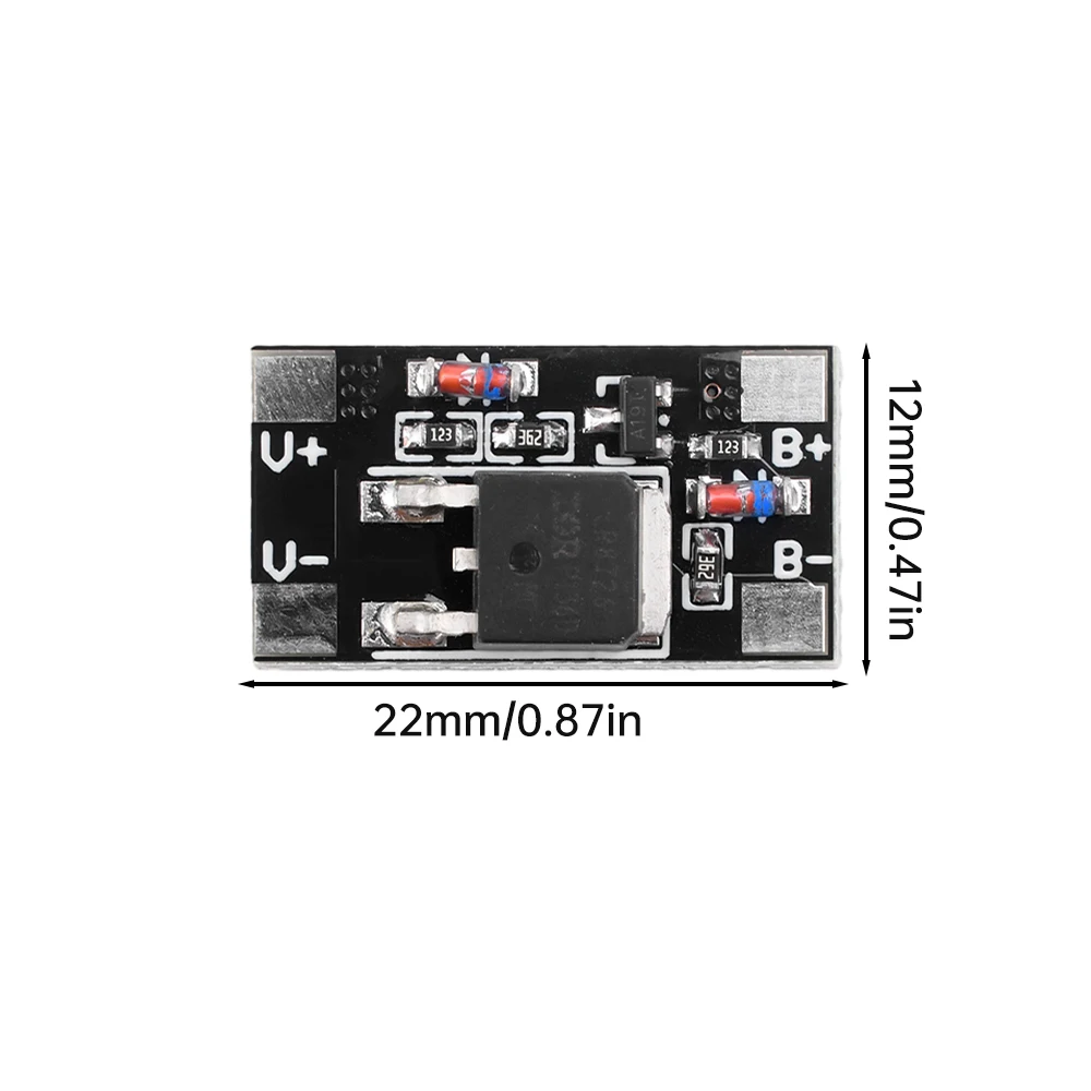 DC3V-28V 12A battery capacitor positive and negative polarity reverse connection protection board anti reverse connection module