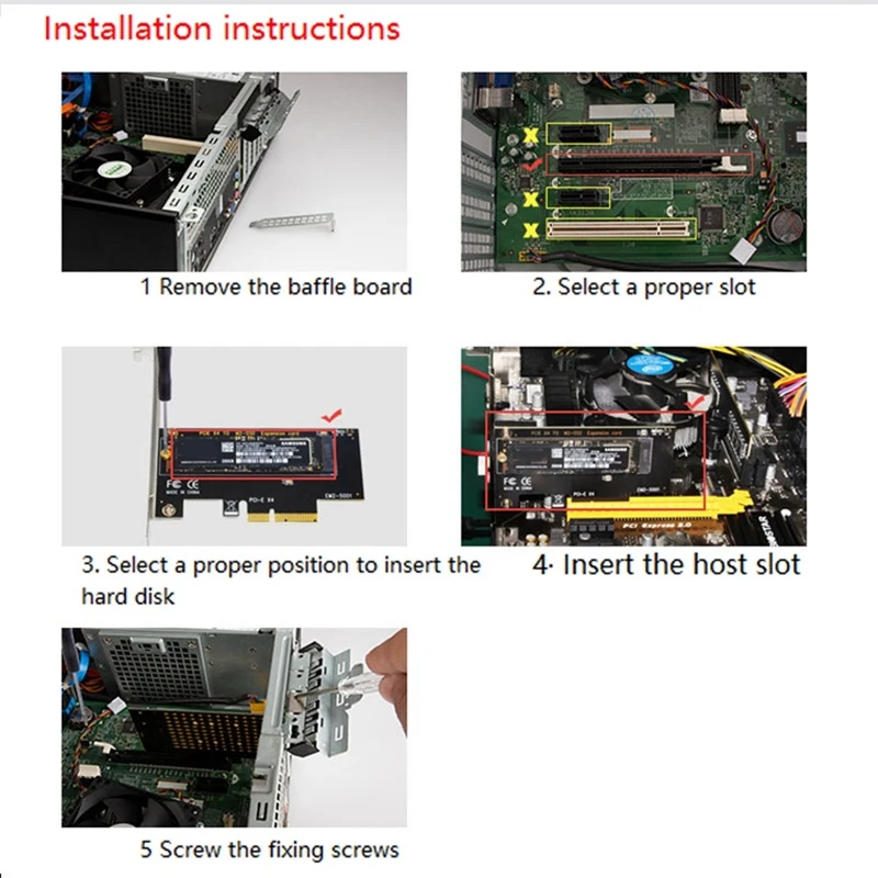 محول M.2 NVME /SATA إلى Pcie 4.0 X4، يدعم M-KEY، B-KEY، بطاقة توسيع محرك الحالة الصلبة