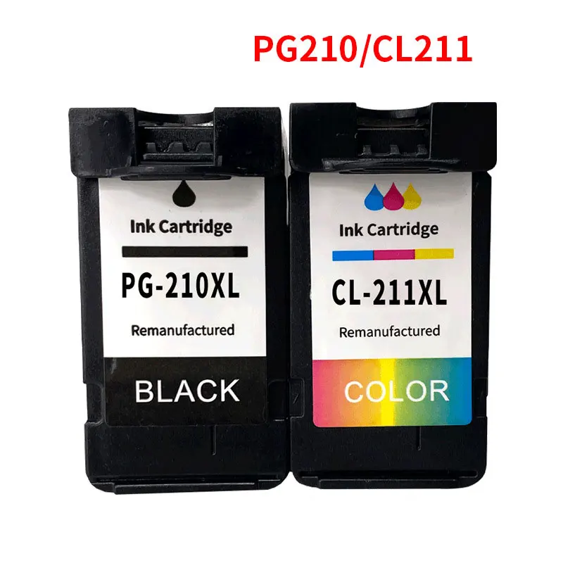 

Совместимый сменный картридж для принтера Canon PG210 CL211 Pixma iP2700 iP2702 MP230 MP240M P250 MP270 MP280 MP480 MP490