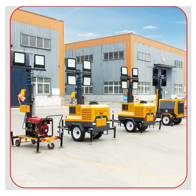

6m LED Mobile Trailer Lifting Trailer-type Hydraulic Lifting Mobile Lighting Tower