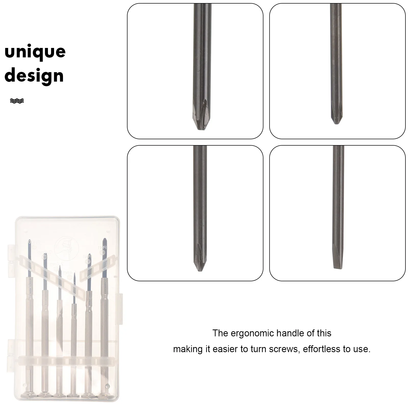 

6Pcs Mini Precision Screwdriver Set Sturdy Ergonomic Watch Clock Eyeglasses Electronics Repair Tools Small Repair Kit