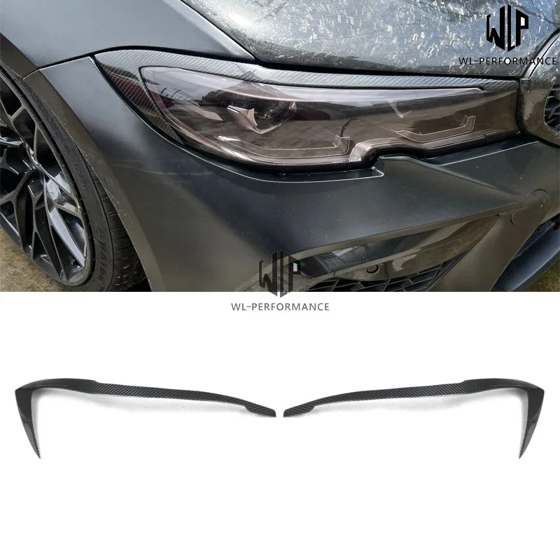 G20 3 Series Lamp Brow Patch Newest High Quality Carbon Fiber Dry Carbon Durable Car Body Kit  for BMW G20 3 Series 2018+