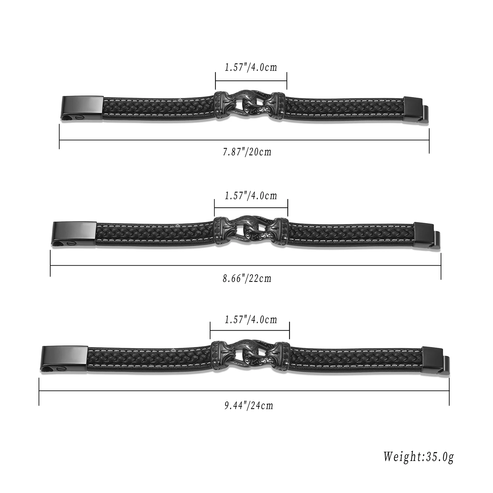 Cremation Jewelry Urn Bangle For Ashes Women Men Genuine Braided Leather Bracelets With Stainless Steel Clasp