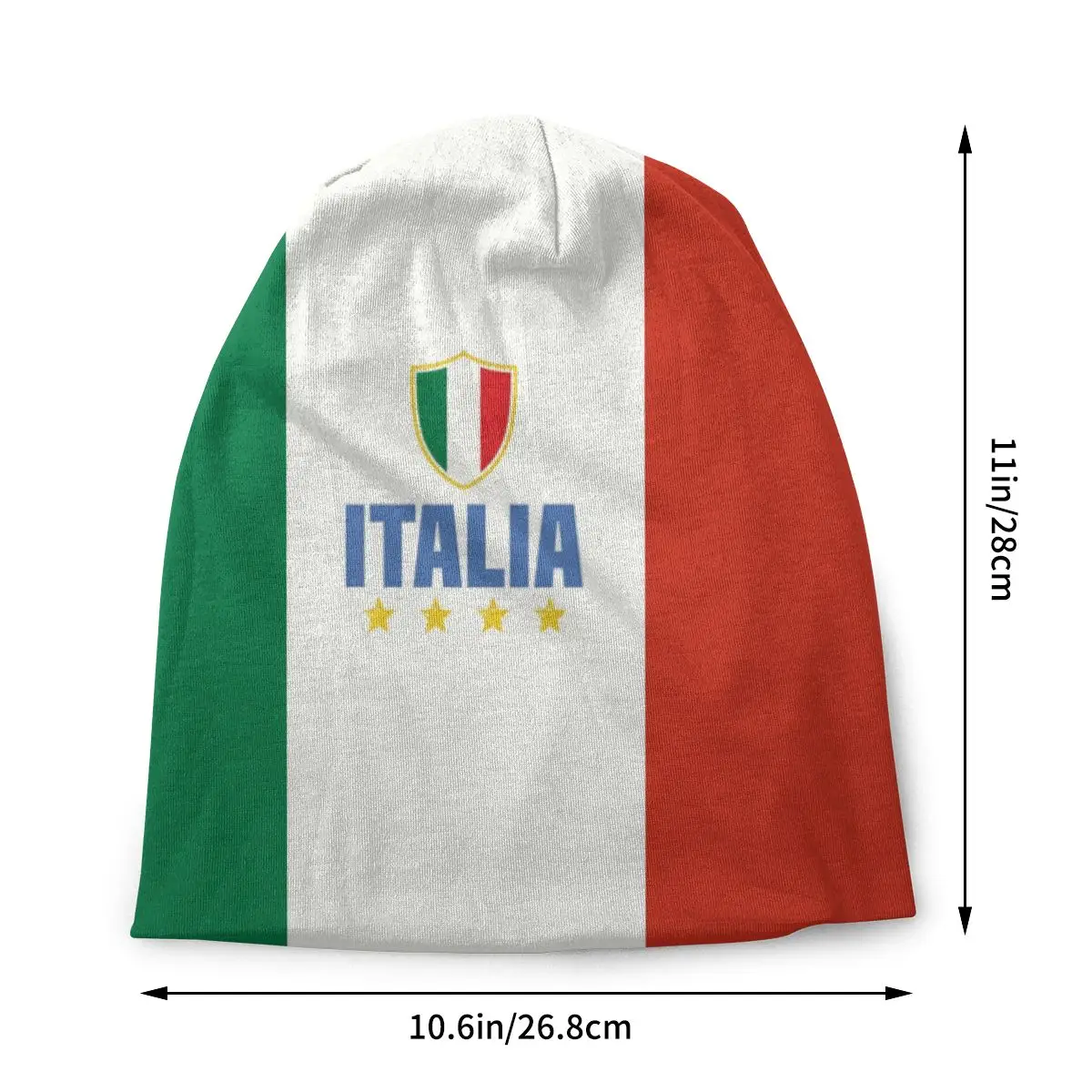 Custom Flag Of Italy Skullies Beanies Caps Streetwear Winter Warm Women Men Knit Hat Adult Unisex Italian Patriotic Bonnet Hats