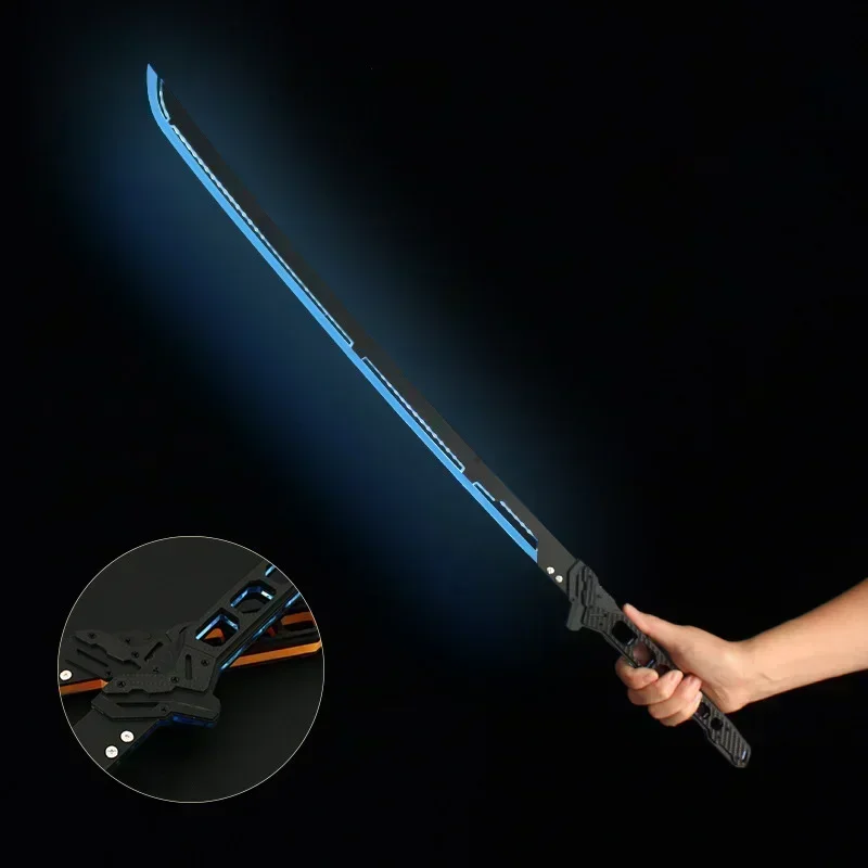 Lame d'Arme Thermique Katana Melee de 80cm, Jeu de Science Fiction, Périphérique en Plastique, Épée Lumineuse, Modèle pour Cosplay, Cadeaux, Jouets