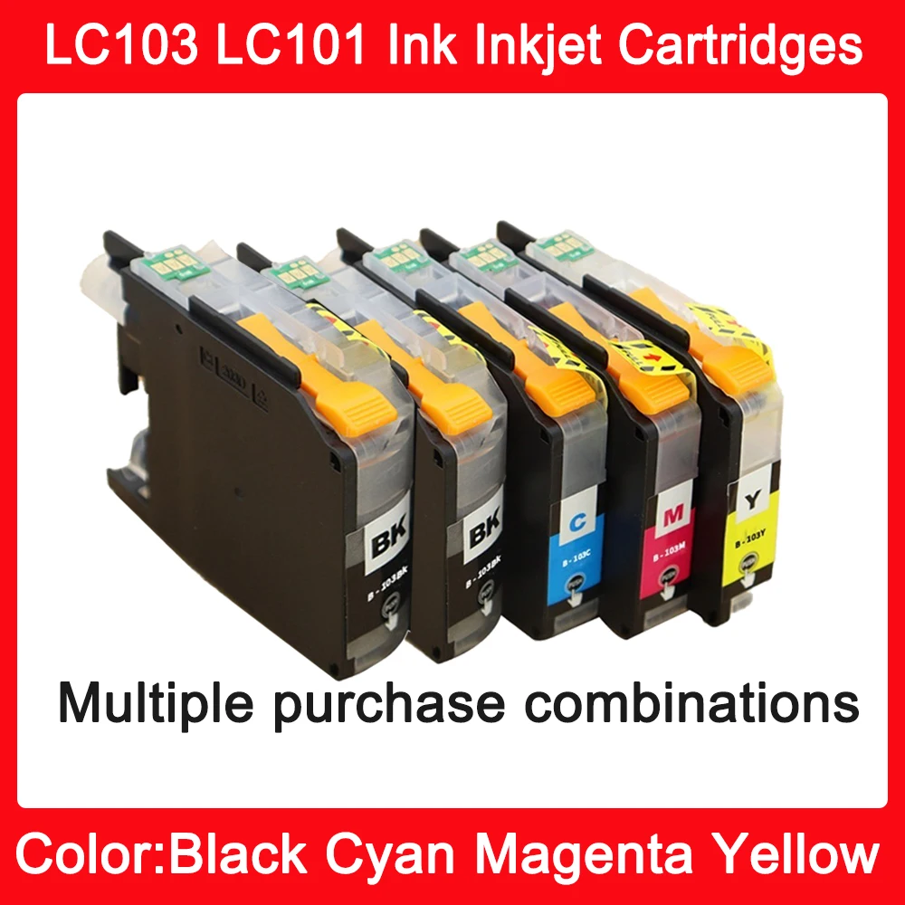LC103 LC101 103 101 Ink Inkjet Cartridges For Brother MFC-J650DW J4610DW J4710DW J870DW J875DW J285DW J470DW J6720DW J6920DW