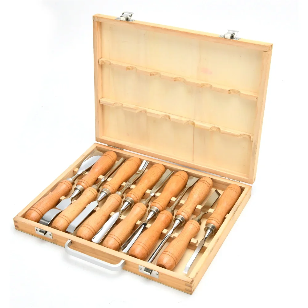 

Professional Factory DIY 12pcs Wood Carving Chisel Hand Tools Set For Mechanics