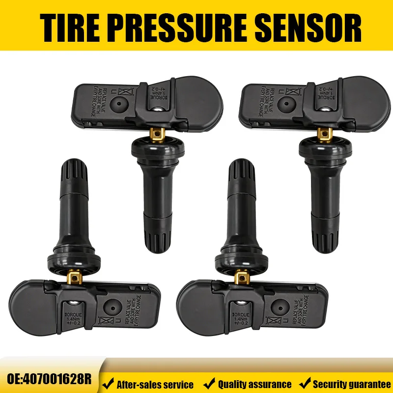 

Датчик контроля давления в шинах TPMS 407001628R (1/4 шт.) для KIA Renault Twingo Kwid Opel Nissan, совместим с 407009322R, 433 МГц