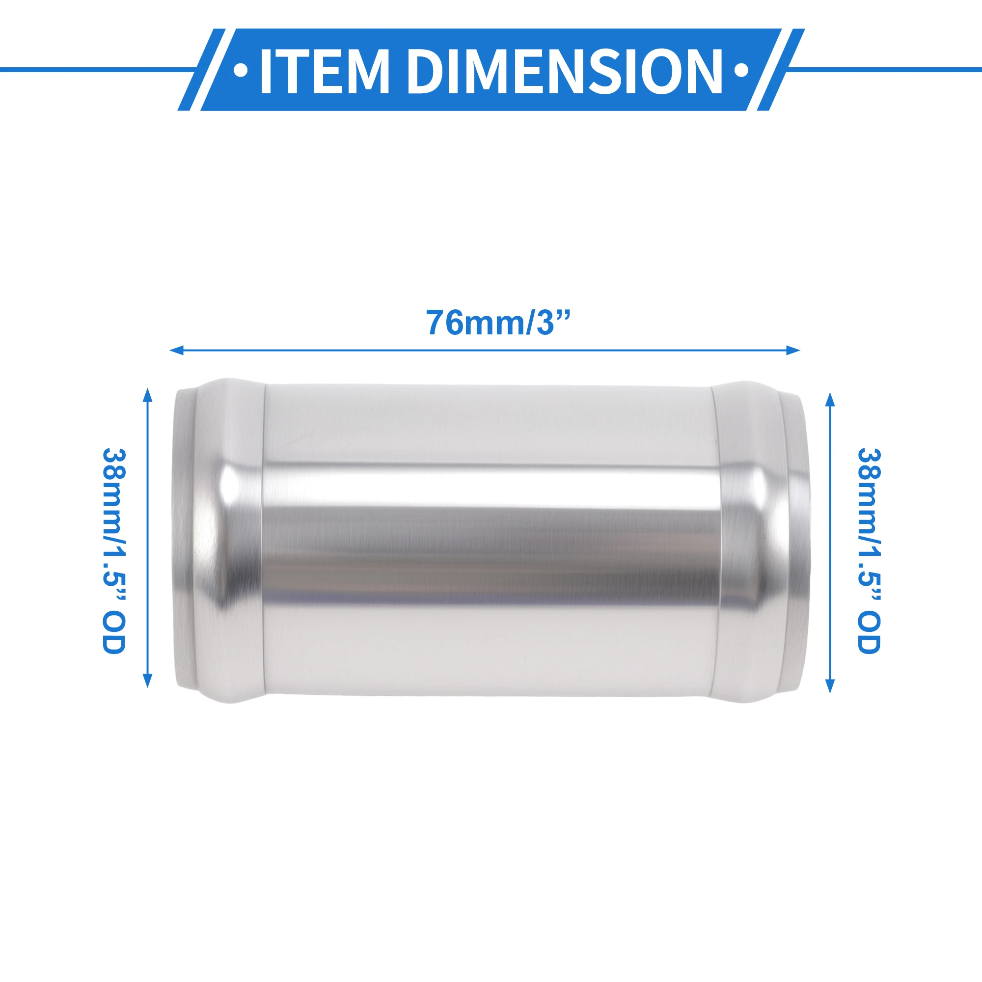 UXCELL Universelles Aluminiumlegierungsrohr Ladeluftkühlerrohr 45 51 57 63 70 76 89 102 127mm Außendurchmesser 76mm Länge Luftanschluss-Verbindungsschlauch – Detail 5