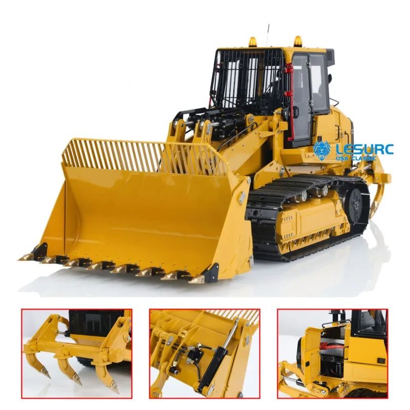 1/14 LESU RC محمل معدني هيدروليكي AOUE 973K الشاحنات رسمت تجميعها نموذج ESC موتور ضوء الصوت التحكم عن بعد سيارات اللعب