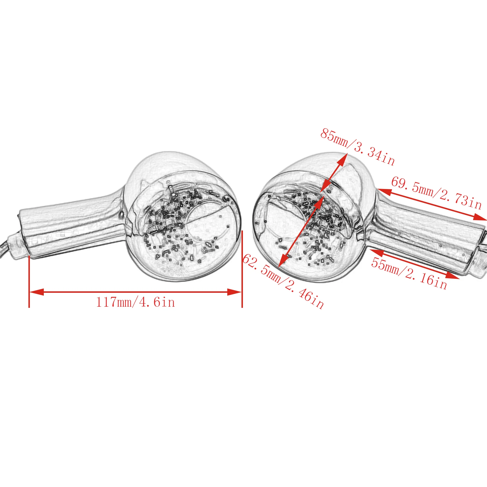 Motorcycle Rear Turn Signals Indicators LED Brake Lights For Harley Sportster 883 Iron XL1200 Roadster Super Low Custom 1992-22