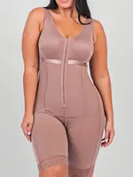 Women's Colombian Solid Color High Compression Body Shaper Hook Bodysuit Tummy Control Butt Lifting Shapewear for Slimming Curve - Image 2
