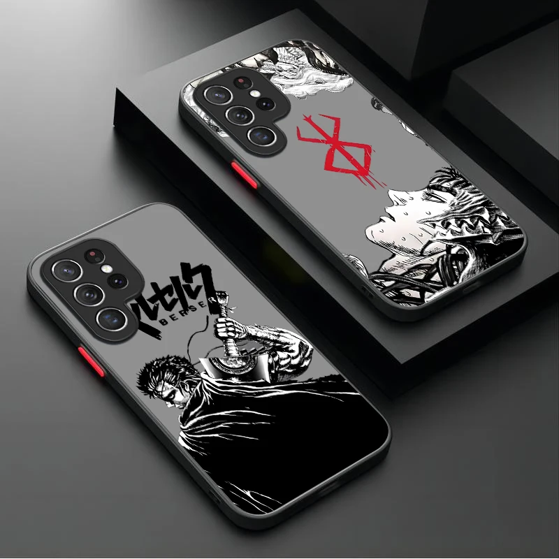 Berserk Comics Cool Phone Case For Samsung Galaxy S24 S23 S22 Ultra S21 S20 FE S10 Plus A15 A25 A35 A55 5G Note 20 10 Back Etui