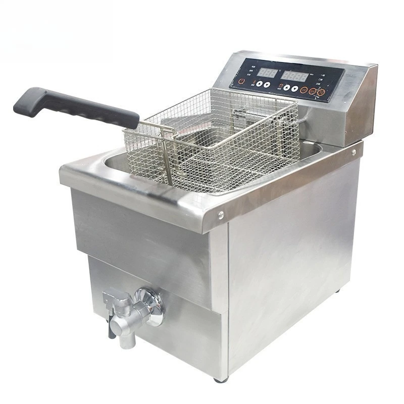 

Double cylinder electric fryer commercial stall fryer large capacity skewer constant temperature fritter French fries