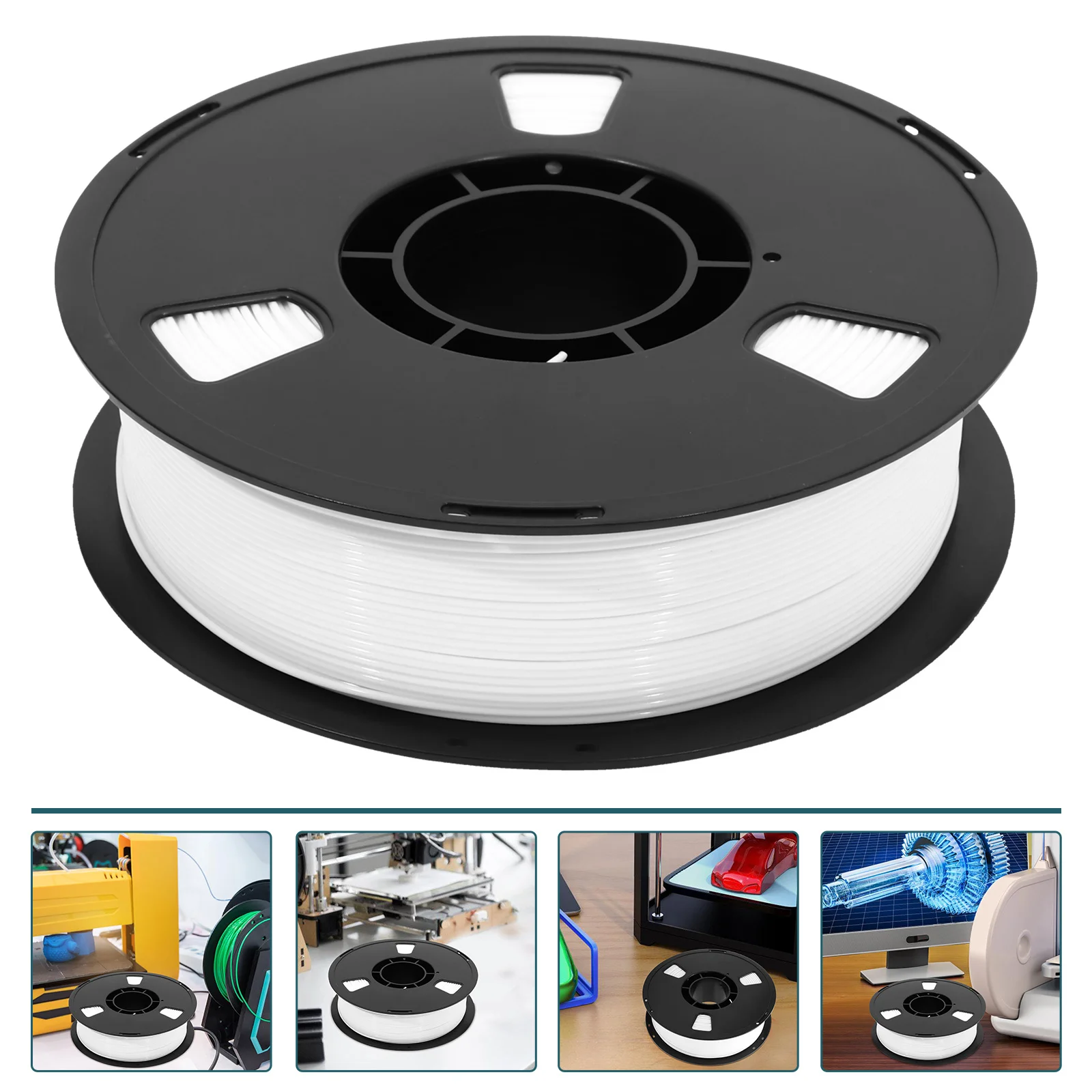 

1 Roll 3D Printing Filament 1.75Mm Petg Tube White High Strength Wear Resistant 3D Printer Supply Accessory