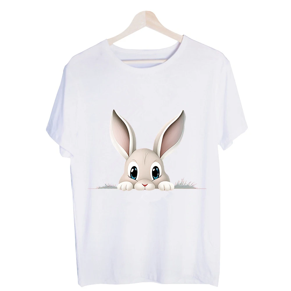 Men's Rabbit Graphic Tee, Short Sleeve Crew Neck T-Shirt for Casual Daily Wear and Summer Outfits