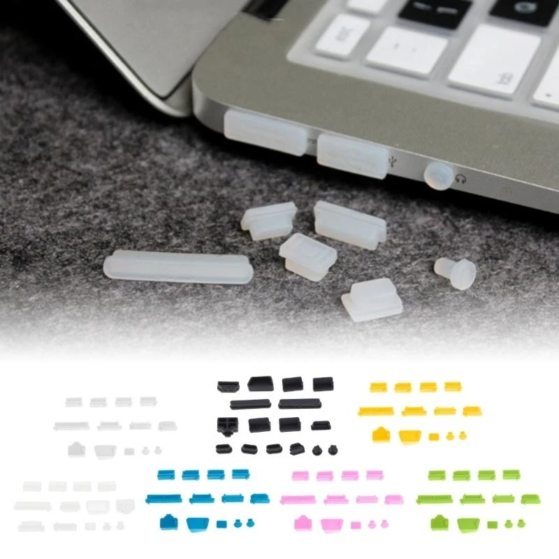 

13PCS Plugs Soft Silicone Data Port USB Protector Set Laptop Dus best sale