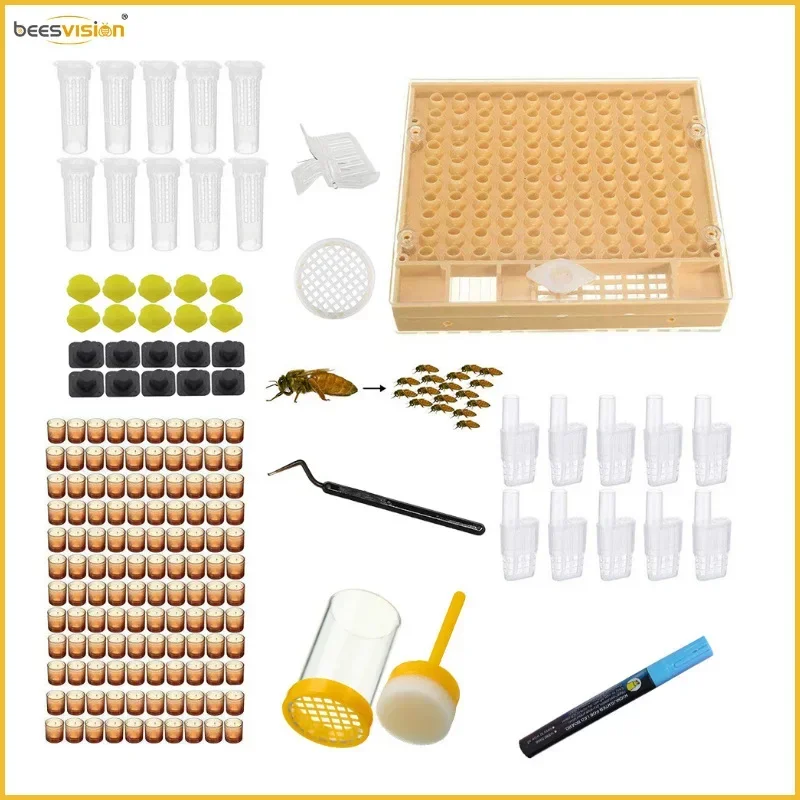 

Bee King Nurturing Box Beekeeping Tools Bee King Nurturing Platform Base King Cup Set