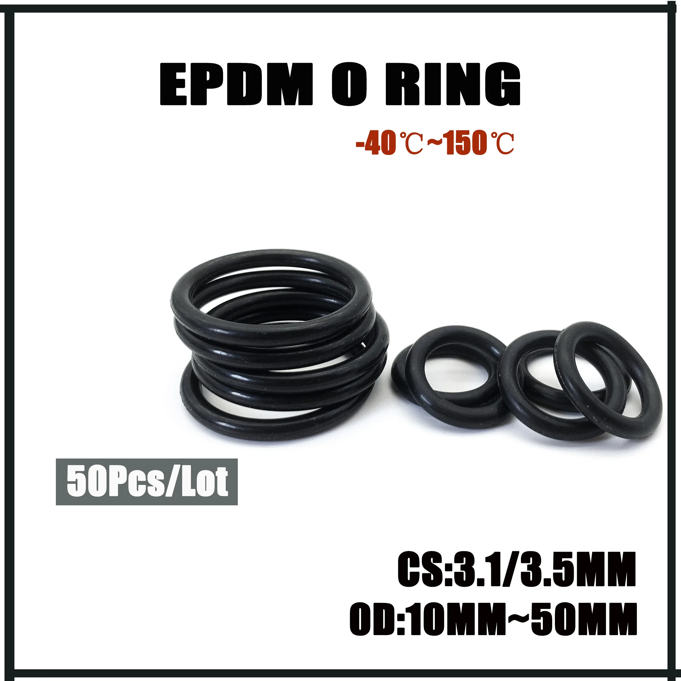 50Pcs Epdm O Rings …